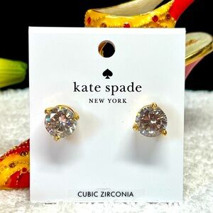 Kate Spade Gold and Silver Cubic Zirconia Earrings